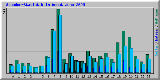 Stunden-Statistik im Monat June 2025