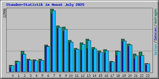 Stunden-Statistik im Monat July 2025